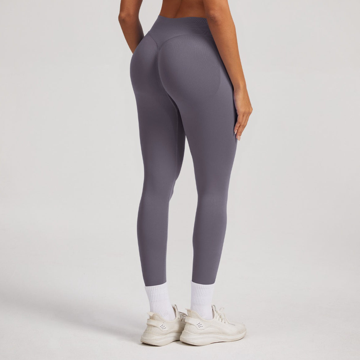 Ribbed High Elastic Yoga Pants for Women