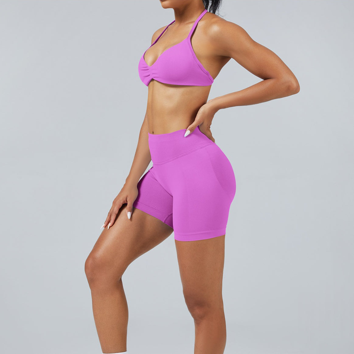 Women’s Seamless Yoga Sports Bra Halter Neck Fitness Top