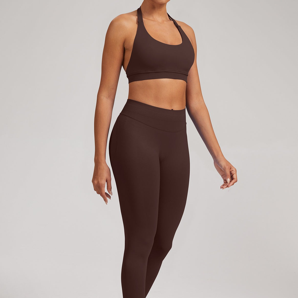 Seamless Yoga Sports Bra for Women Halter Backless