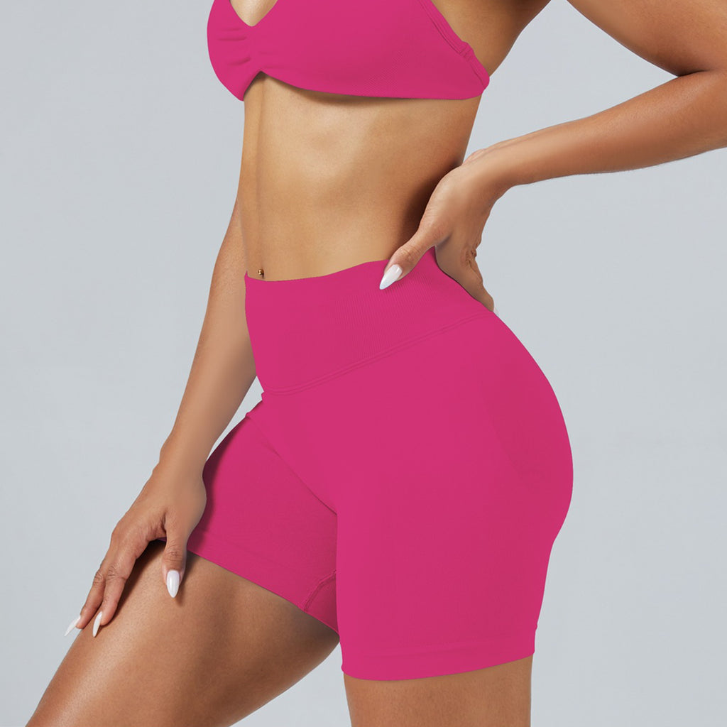 여성용 통기성 요가 반바지, 심리스 운동복