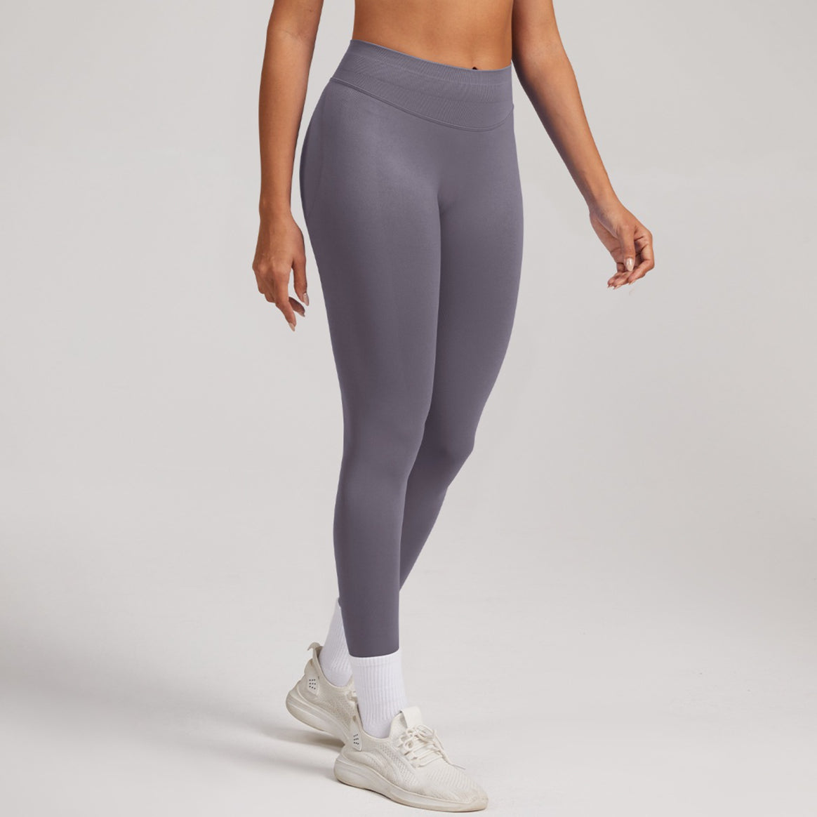 Ribbed High Elastic Yoga Pants for Women