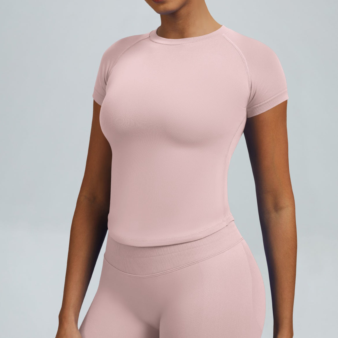 High Stretch Seamless Workout T Shirt Women Gym Yoga Short Sleeve