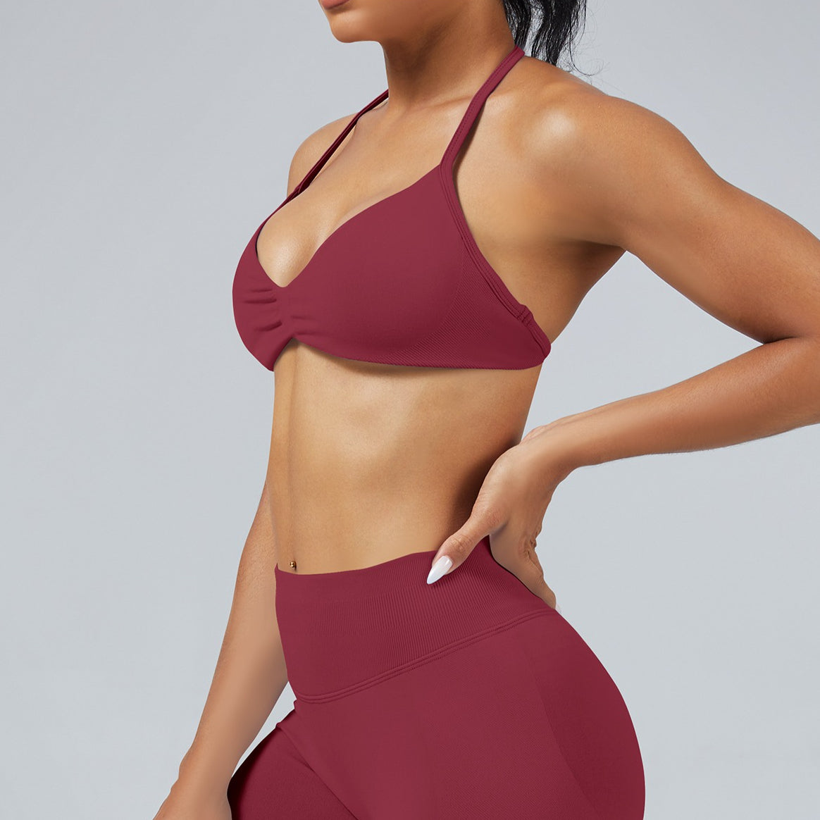 Halter Seamless Yoga Bra Lightweight Sports Top for Women