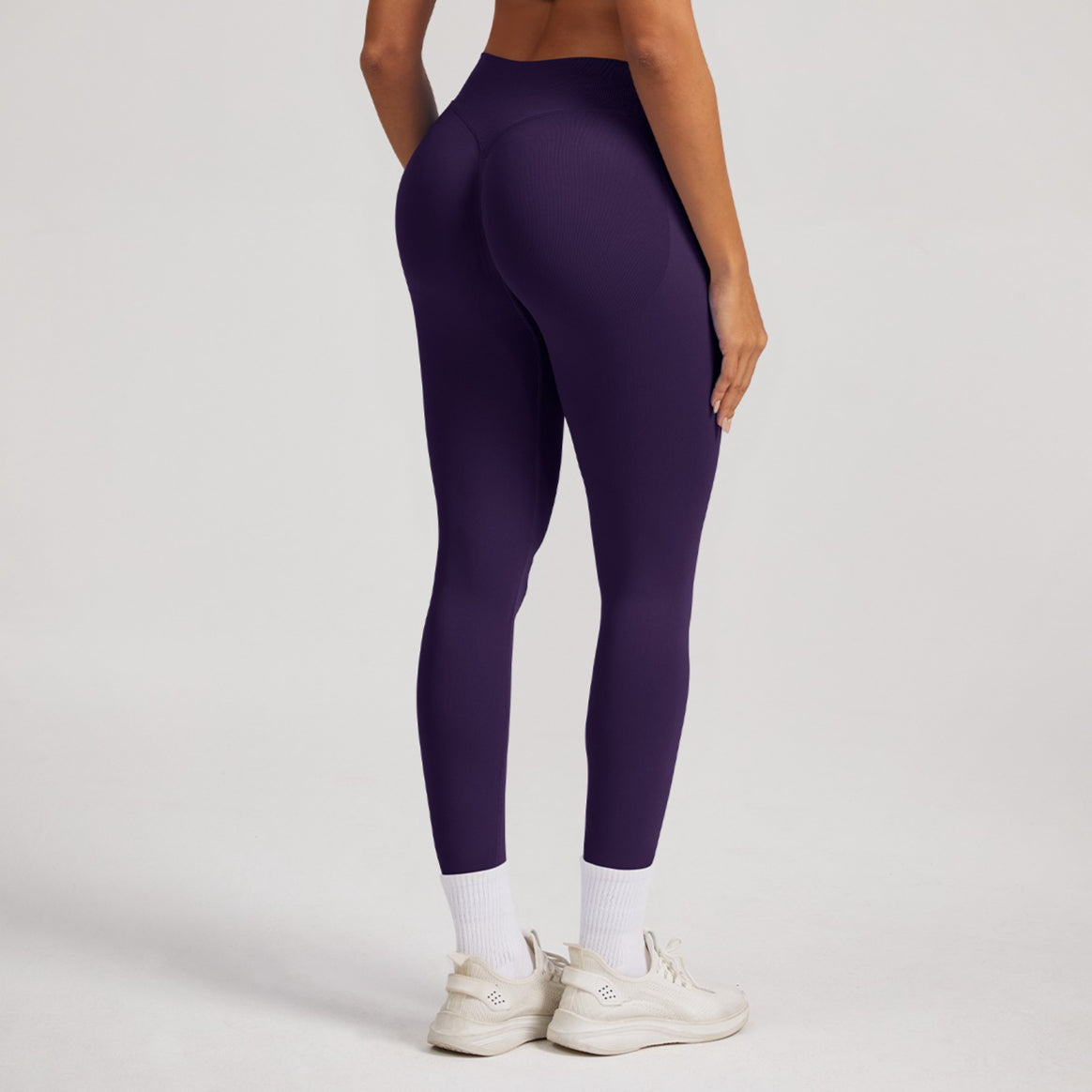 Stretchy Ribbed Yoga Leggings for Gym & Pilates