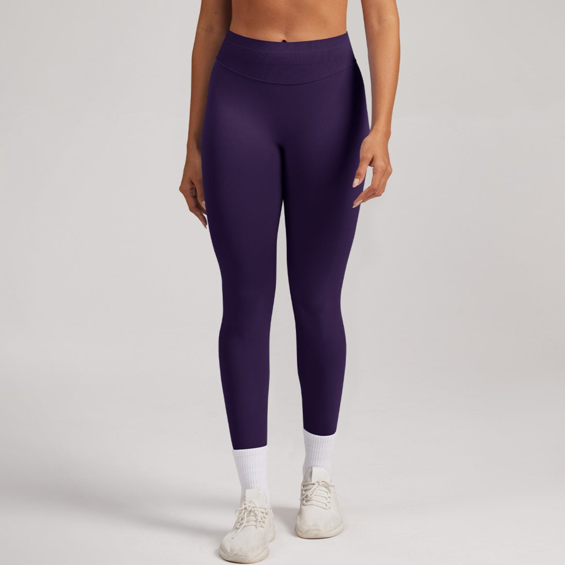 Stretchy Ribbed Yoga Leggings for Gym & Pilates