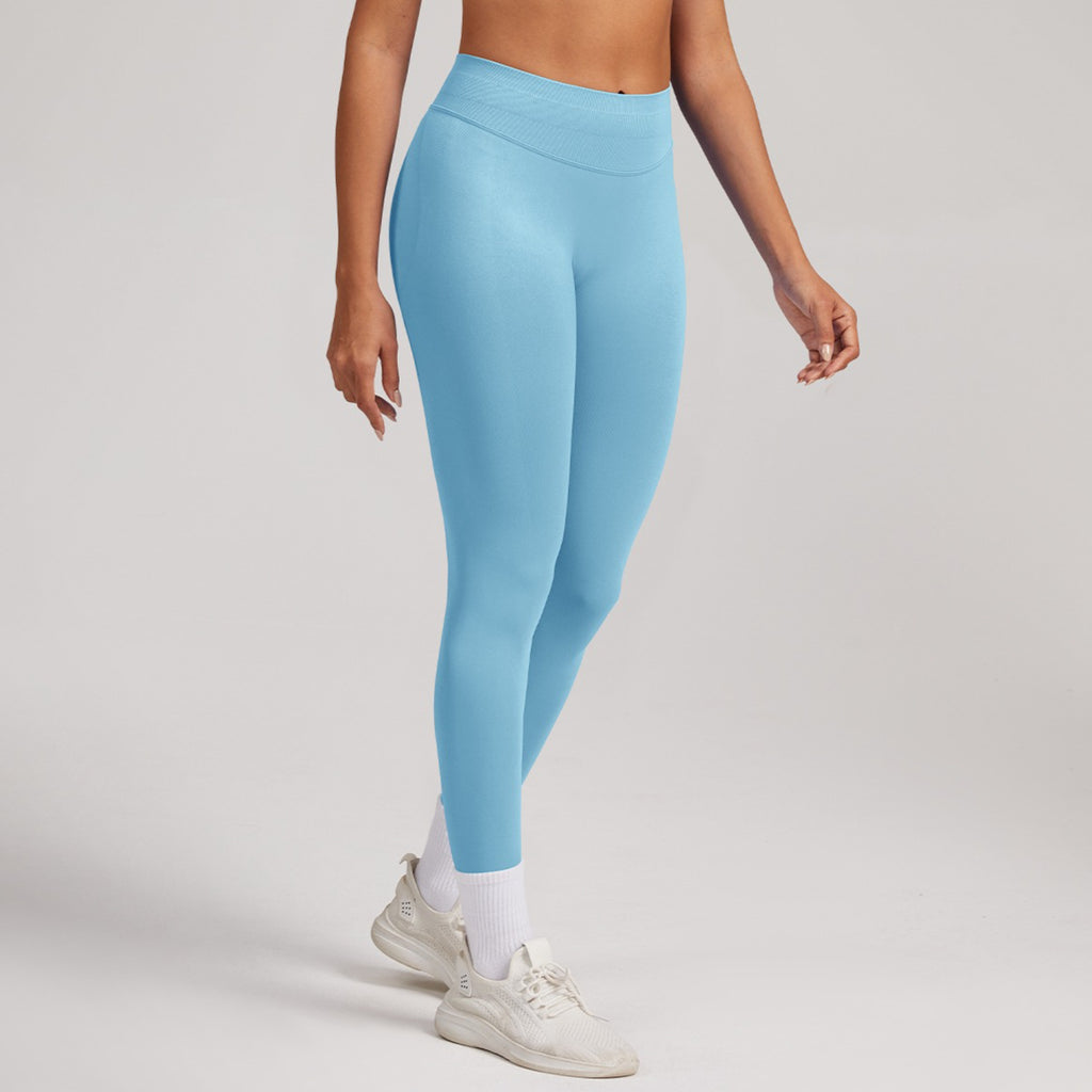 통기성 좋은 원단으로 제작된 여성용 타이트핏 스포츠 레깅스