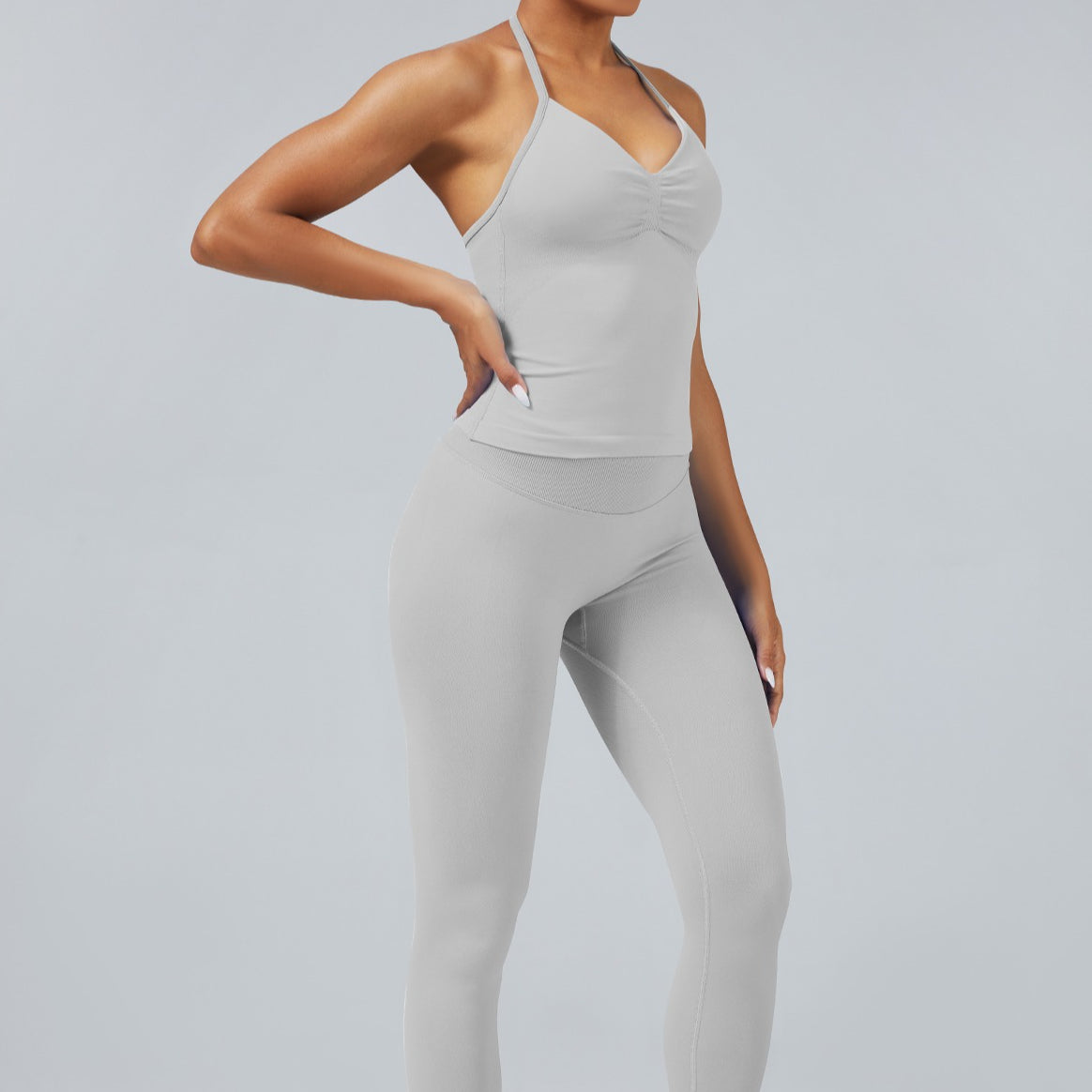 Matte Nylon High Stretch Sports Tank for Yoga & Gym