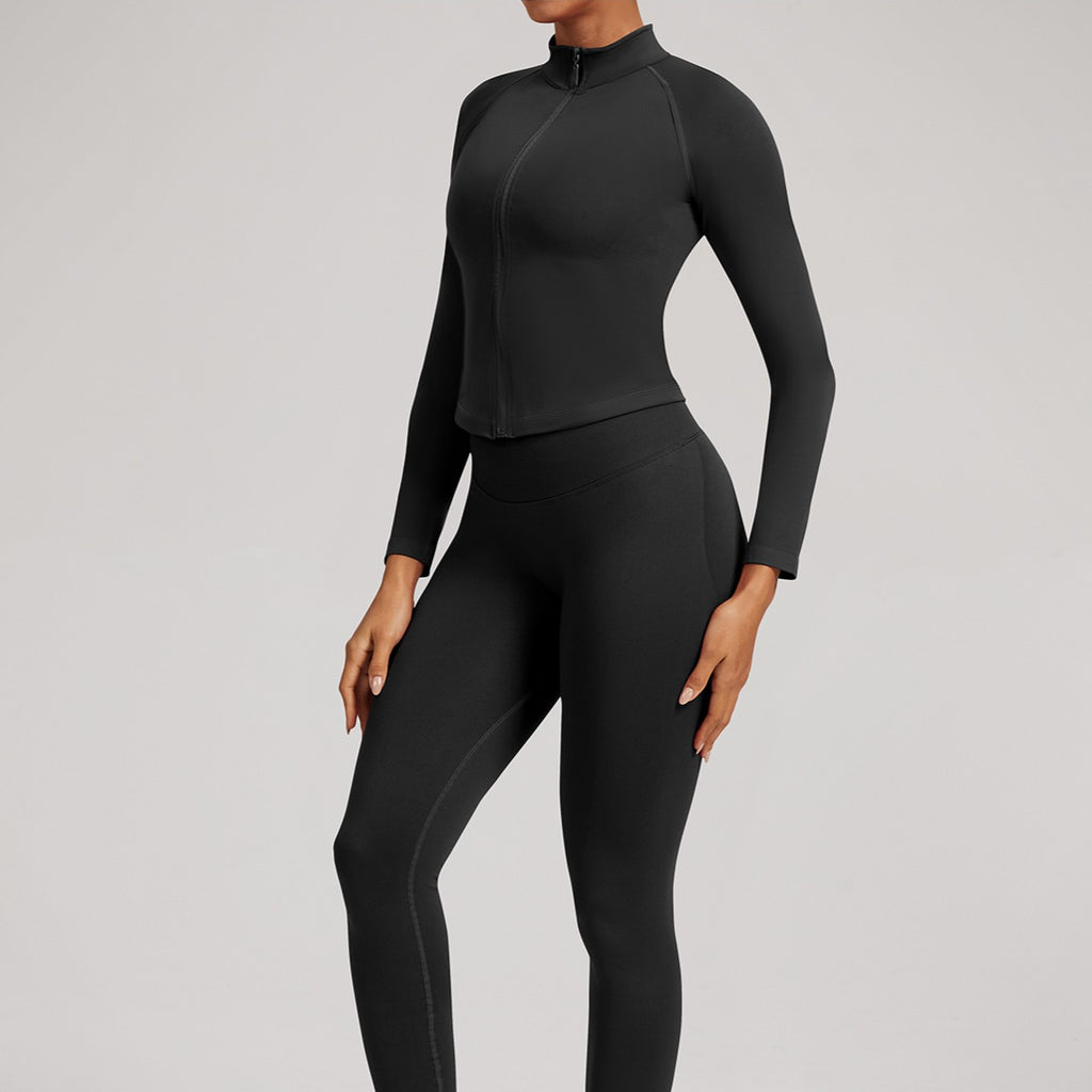 Seamless Long Sleeve Yoga Jacket Women Fitness Activewear