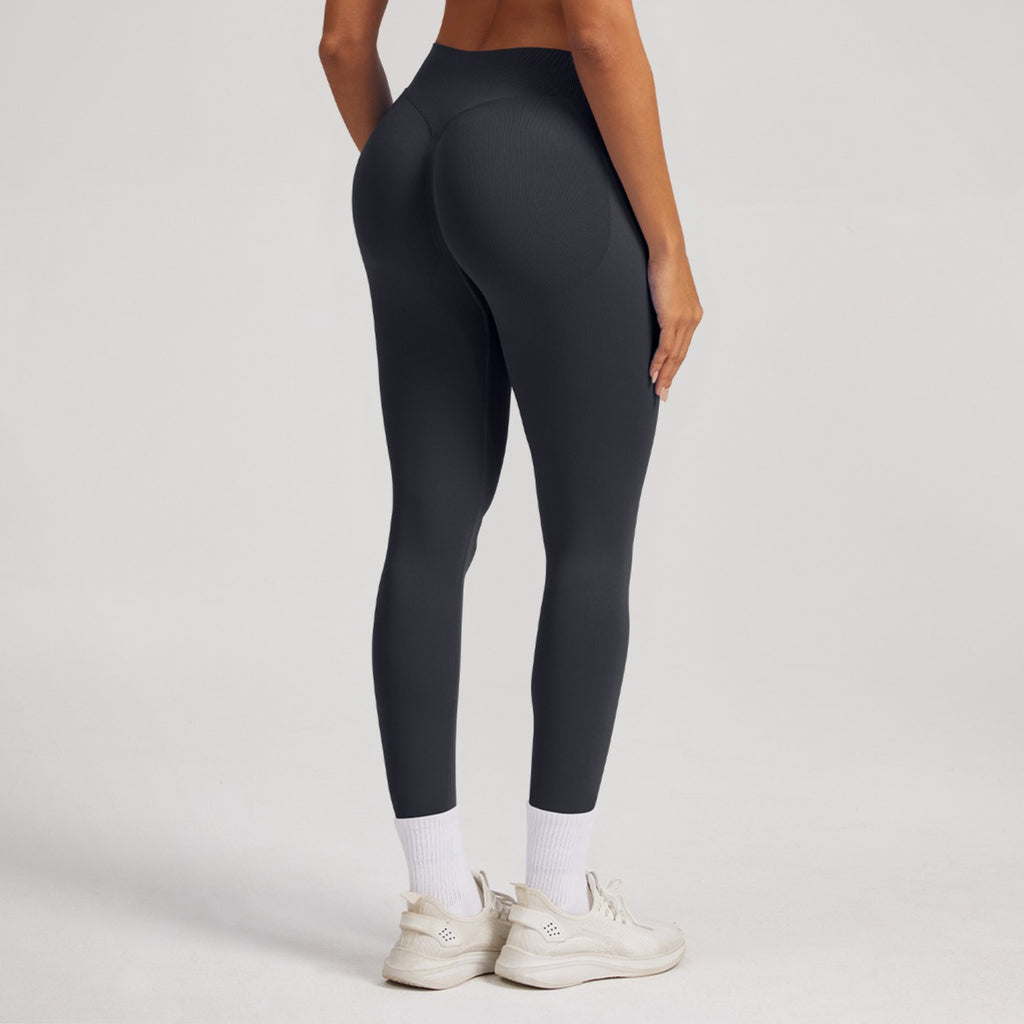 여성용 골지 속건성 피트니스 레깅스