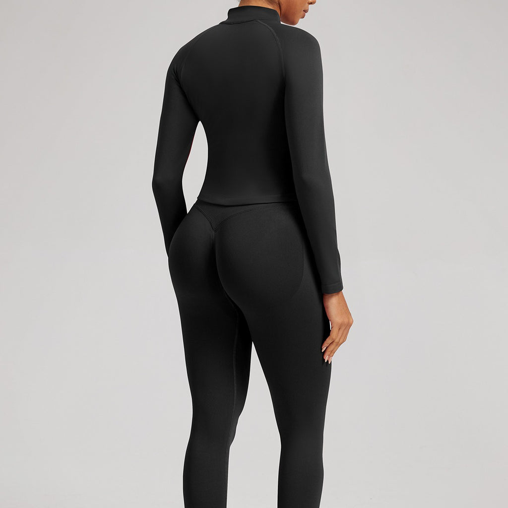 Seamless Long Sleeve Yoga Jacket Women Fitness Activewear