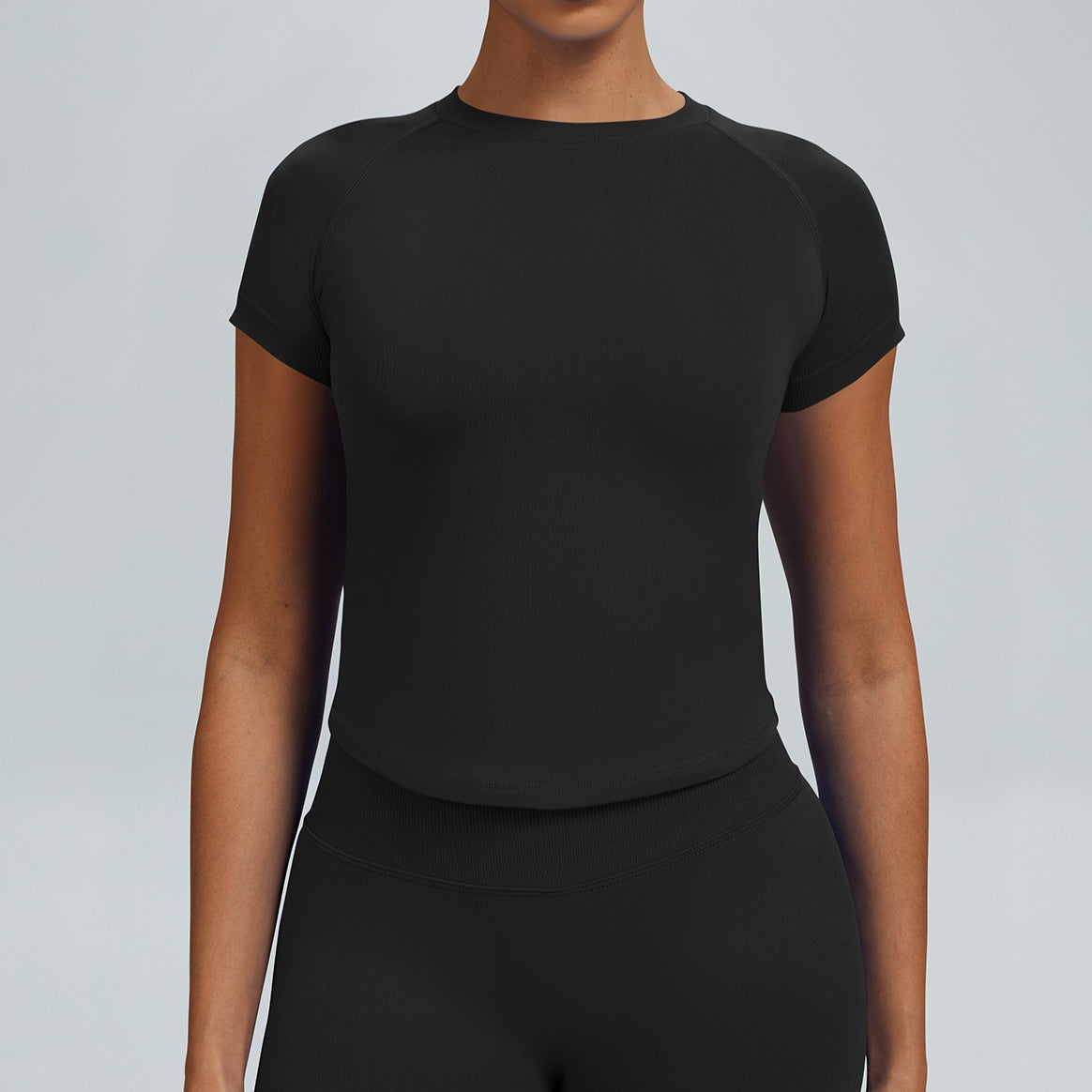 Slim Fit Seamless Sports T Shirt Women Moisture Wicking Top