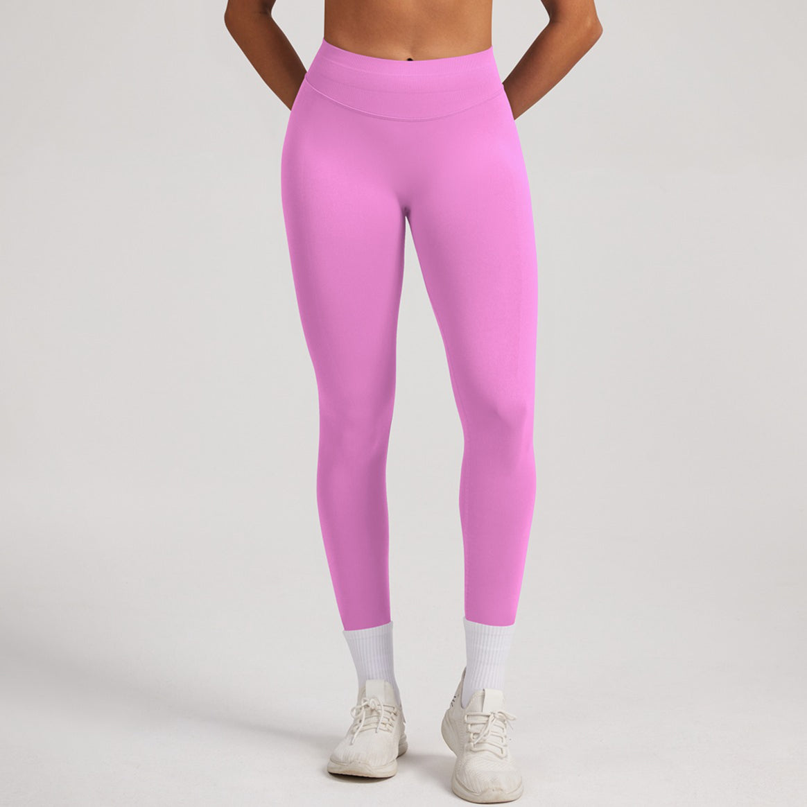 Women Matte Ribbed Seamless Running Yoga Leggings