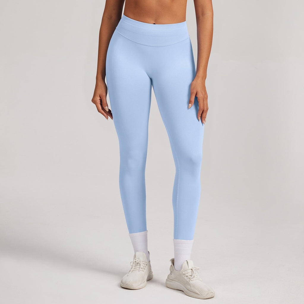 Slim Fit Ribbed Yoga Leggings for Women