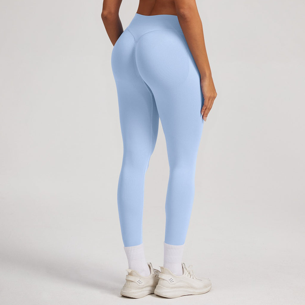Slim Fit Ribbed Yoga Leggings for Women