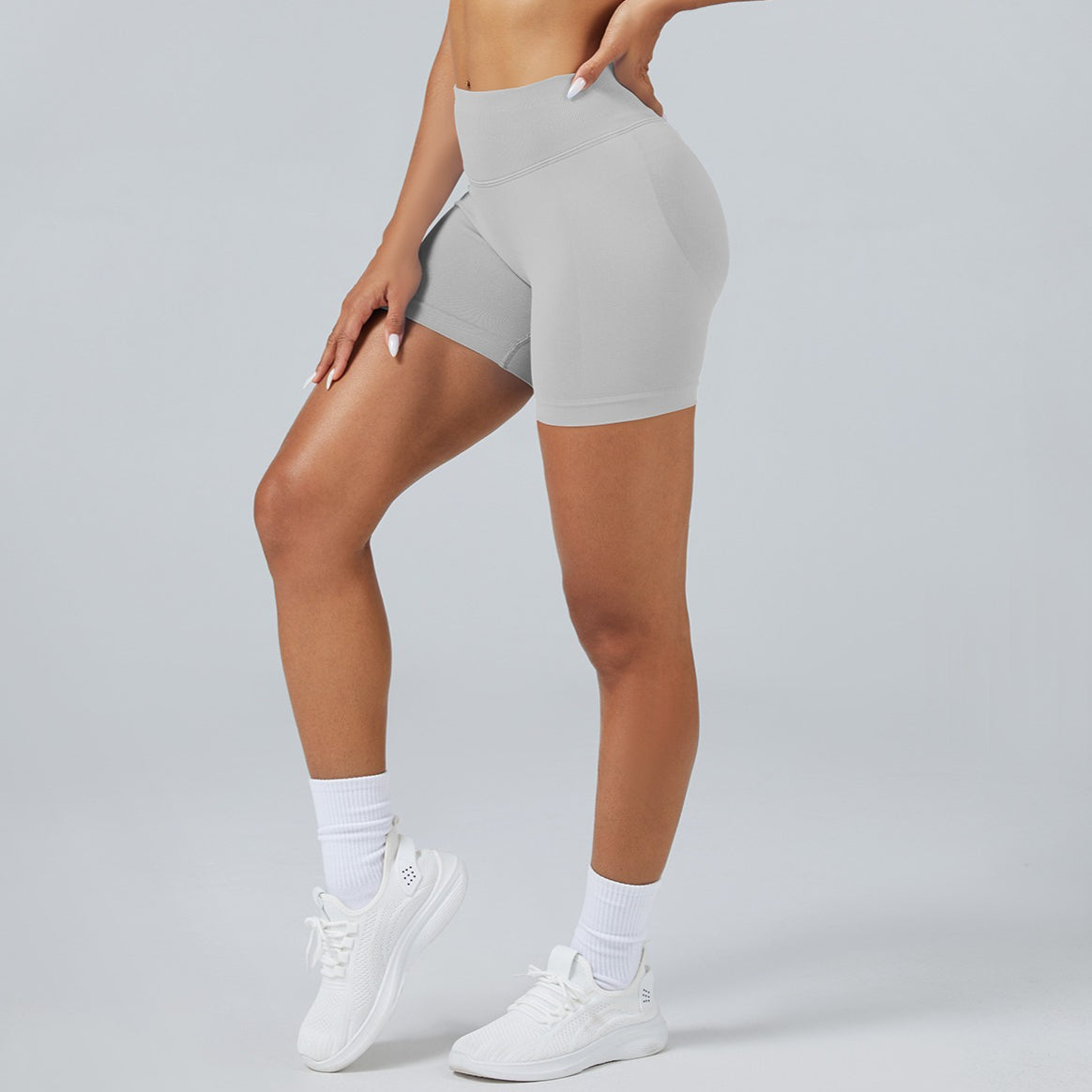 Women High Stretch Seamless Workout Shorts