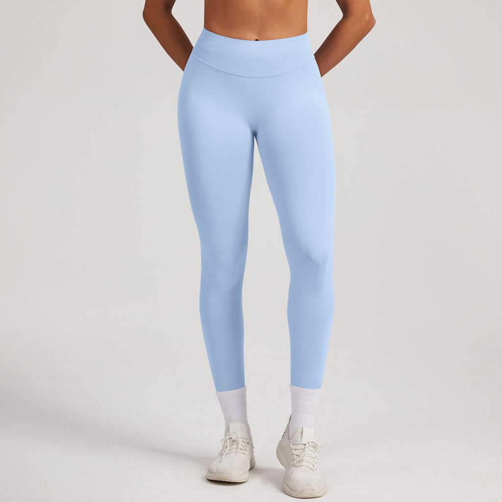 Slim Fit Ribbed Yoga Leggings for Women